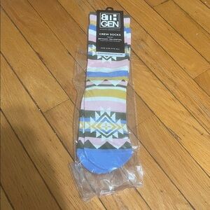 Eigth Generation Crew Socks NEW One Size pair Faith Bethany Yellowtail Unisex